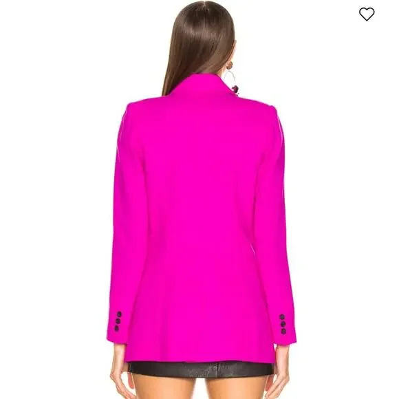 SMYTHE Tailored Hot Pink Wool Blazer - Picture 3 of 9